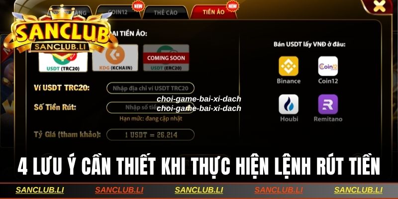 4 lưu ý cần thiết khi thực hiện lệnh rút tiền