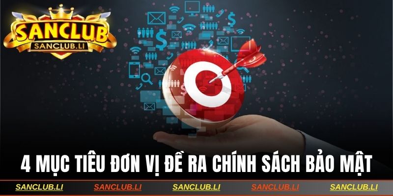 4 mục tiêu mà đơn vị đề ra chính sách bảo mật
