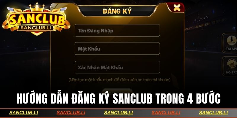 Hướng dẫn đăng ký Sanclub chi tiết trong 4 bước