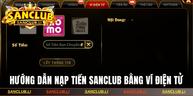 Hướng dẫn nạp tiền nhanh bằng ví điện tử