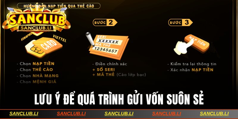Lưu ý để quá trình gửi vốn suôn sẻ
